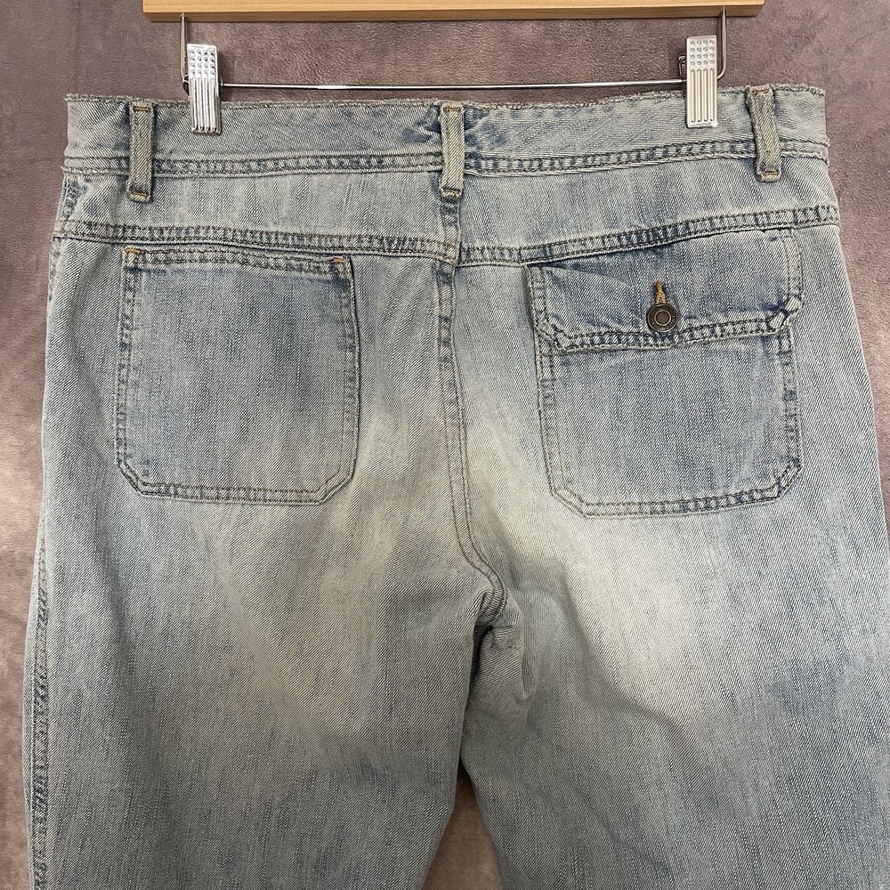 AE Flare Jeans Womens 12 Distressed Y2K Stretch‎ Festival Grunge Vintage Style - Picture 5 of 12